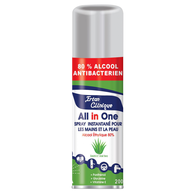 AEROSOL 80% ALCOOL MAINS ET SURFACE 200ML