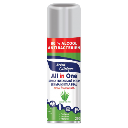 AEROSOL 80% ALCOOL MAINS ET SURFACE 200ML