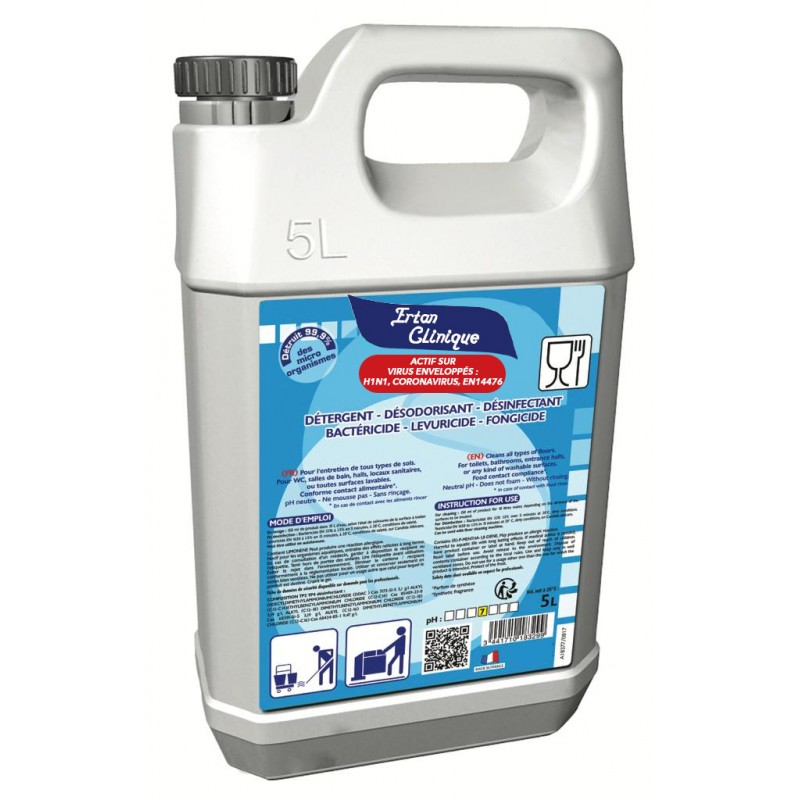 DESINFECTANT ET LAVE SOL ANTIVIRUS EN 14476 CITRON